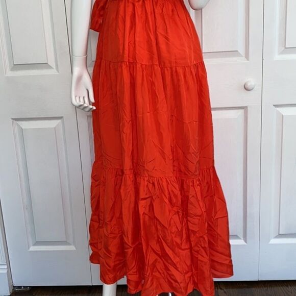 New J.CREW Shoulder-tie silk maxi dress - Picture 8 of 12